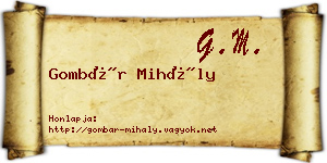 Gombár Mihály névjegykártya