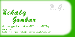 mihaly gombar business card